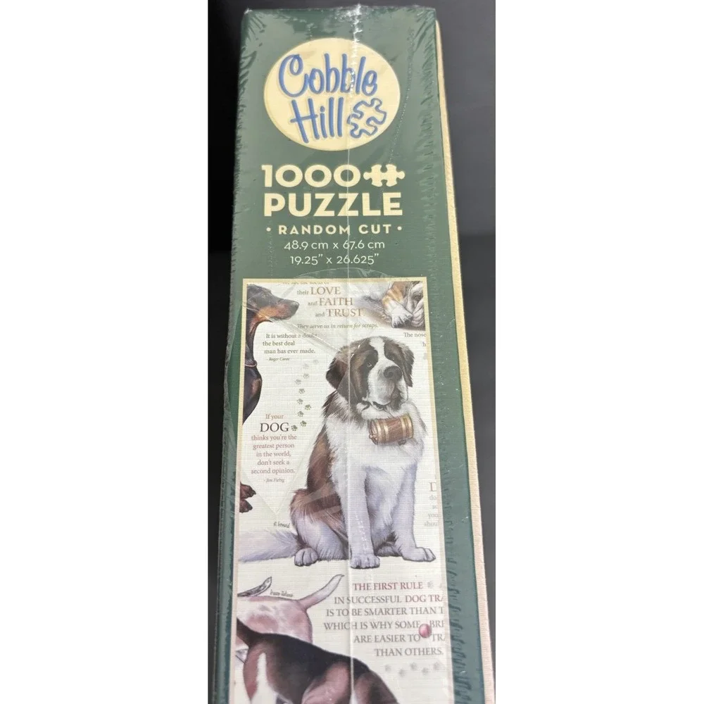 Cobble Hill Dog Quotes Jigsaw Puzzle 1000 Piece Random Cut Puppy SEALED